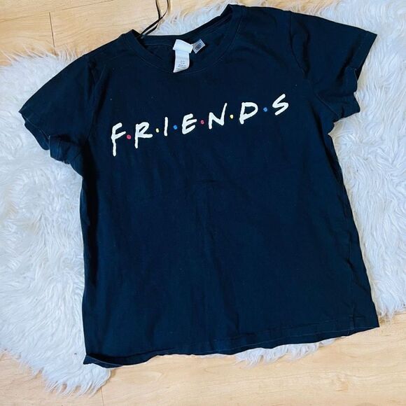 Friends black short sleeve casual shirt L - Picture 2 of 5